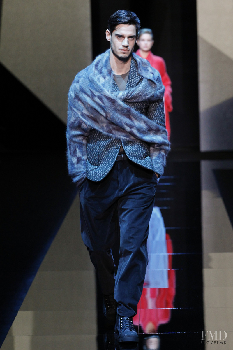 Alessio Wilms featured in  the Giorgio Armani fashion show for Autumn/Winter 2017