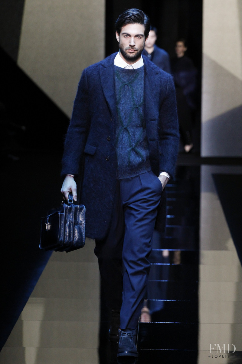 Simone Curto featured in  the Giorgio Armani fashion show for Autumn/Winter 2017