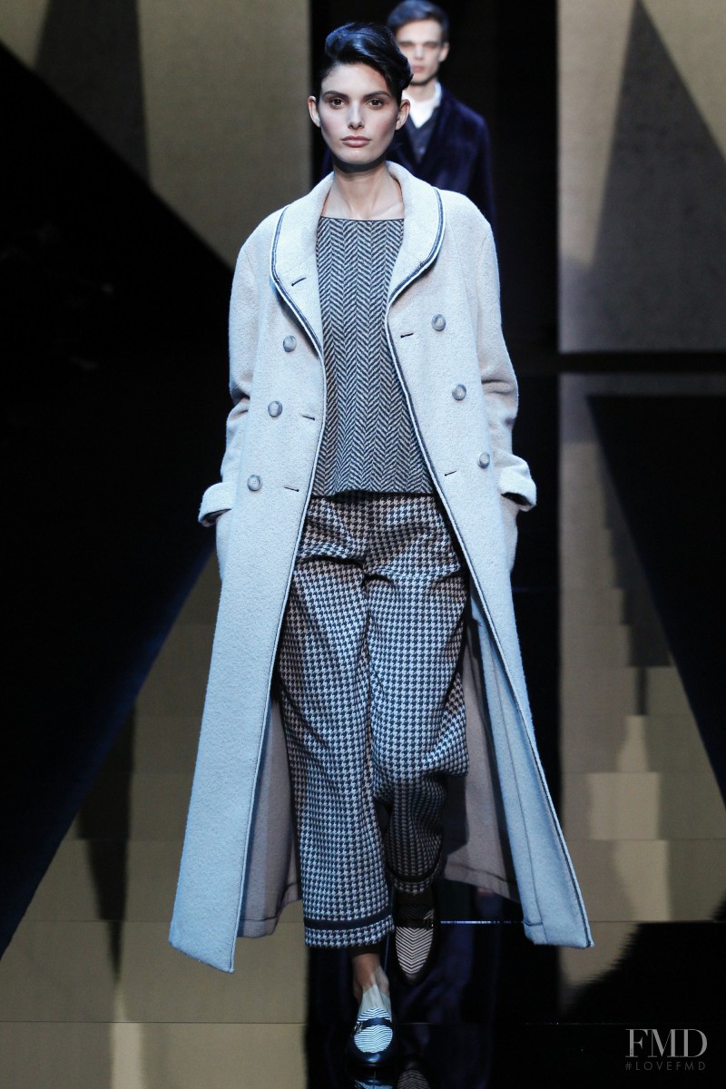 Giulia Manini featured in  the Giorgio Armani fashion show for Autumn/Winter 2017