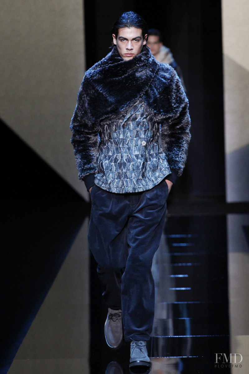 Luis Zermeño featured in  the Giorgio Armani fashion show for Autumn/Winter 2017
