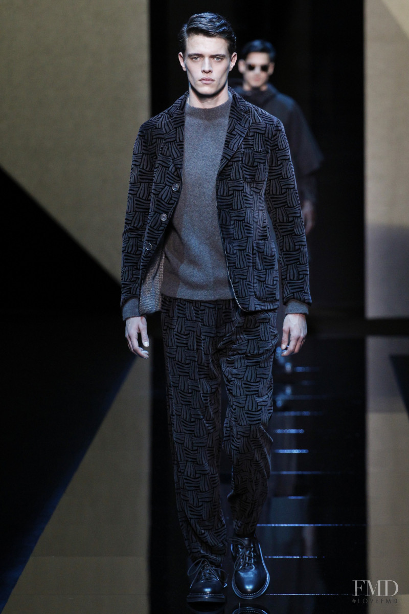 Jordy Baan featured in  the Giorgio Armani fashion show for Autumn/Winter 2017