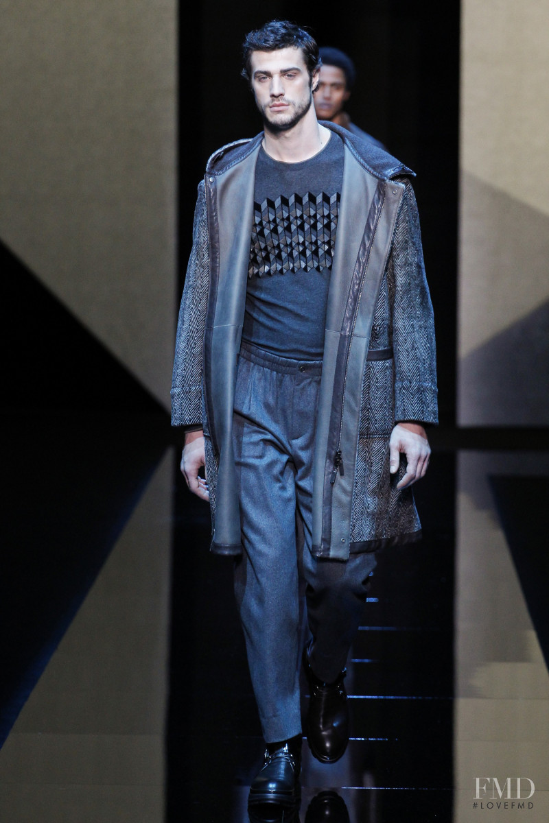 Andy Walters featured in  the Giorgio Armani fashion show for Autumn/Winter 2017