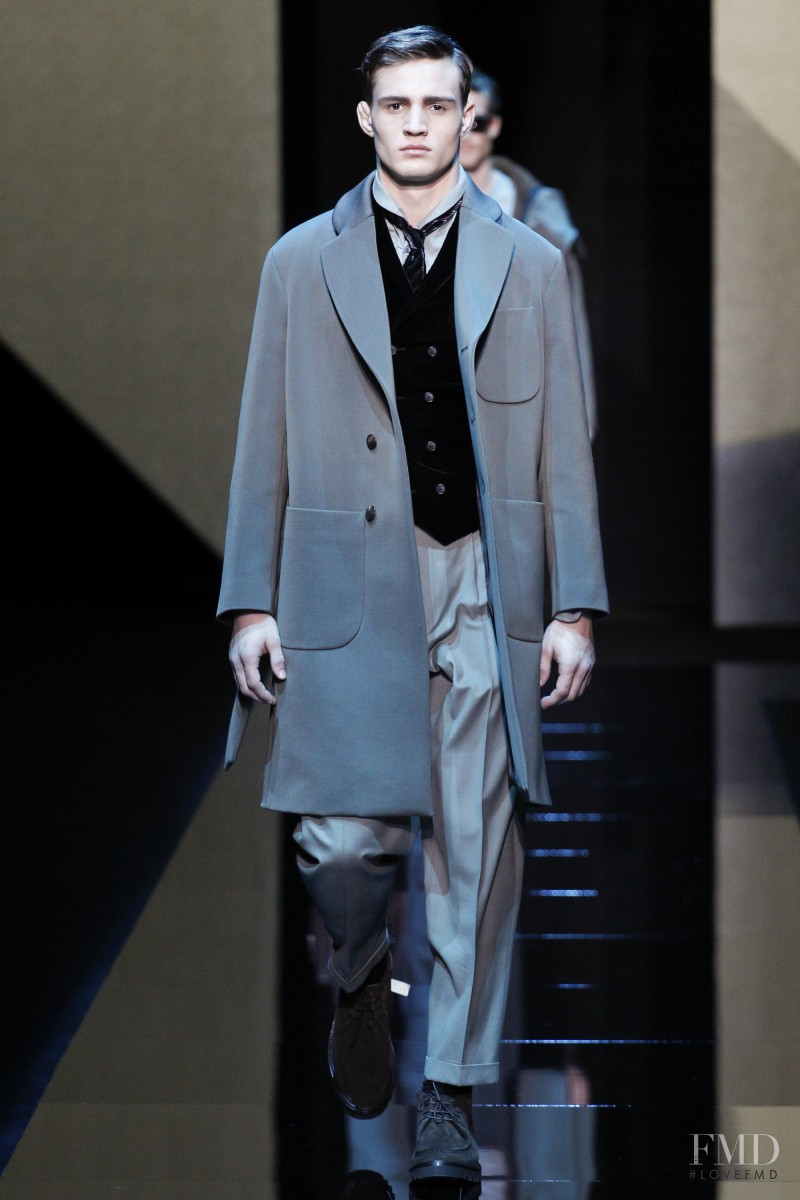 Julian Schneyder featured in  the Giorgio Armani fashion show for Autumn/Winter 2017