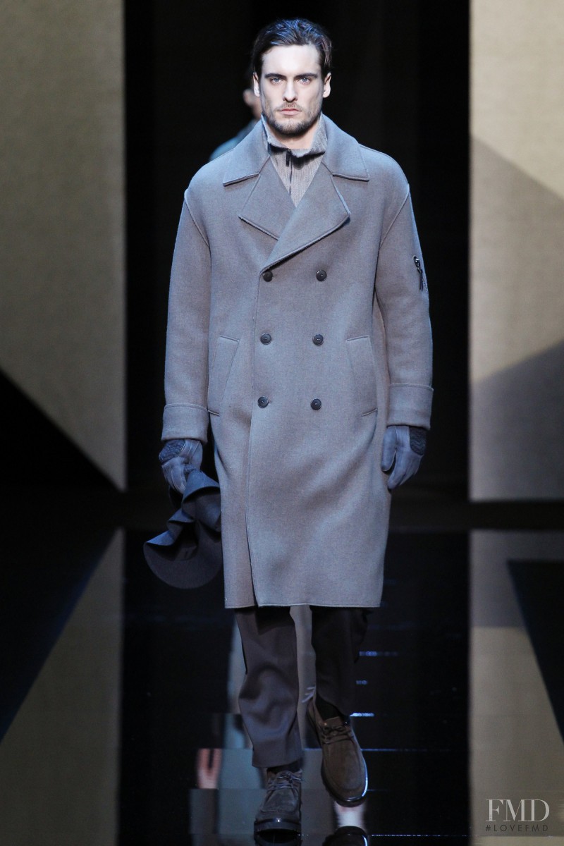 Maxime Daunay featured in  the Giorgio Armani fashion show for Autumn/Winter 2017