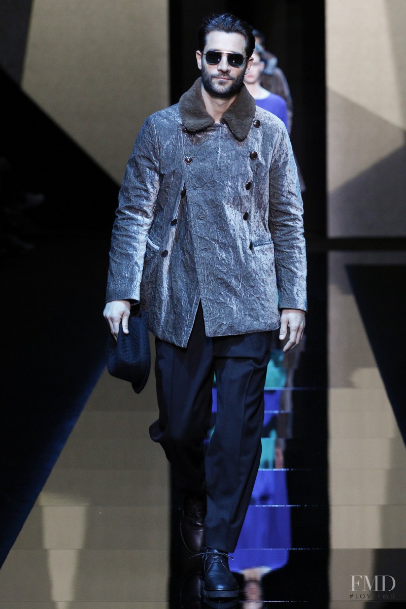 John Halls featured in  the Giorgio Armani fashion show for Autumn/Winter 2017