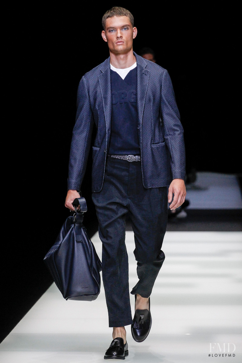 William Los featured in  the Giorgio Armani fashion show for Spring/Summer 2018