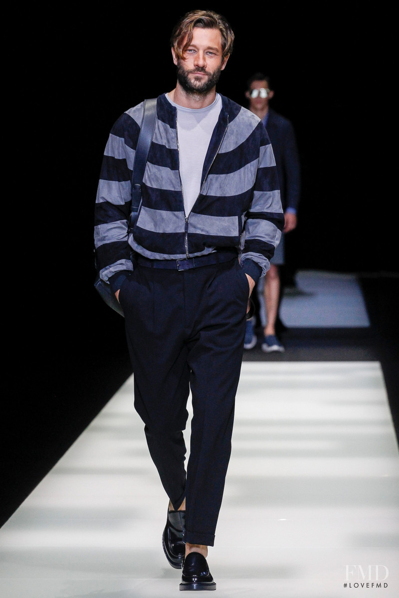 John Halls featured in  the Giorgio Armani fashion show for Spring/Summer 2018