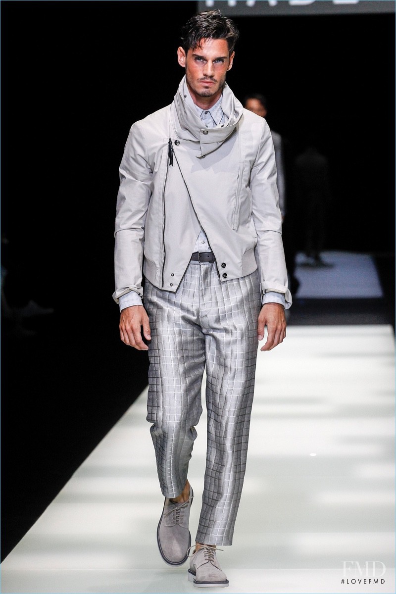 Alessio Wilms featured in  the Giorgio Armani fashion show for Spring/Summer 2018