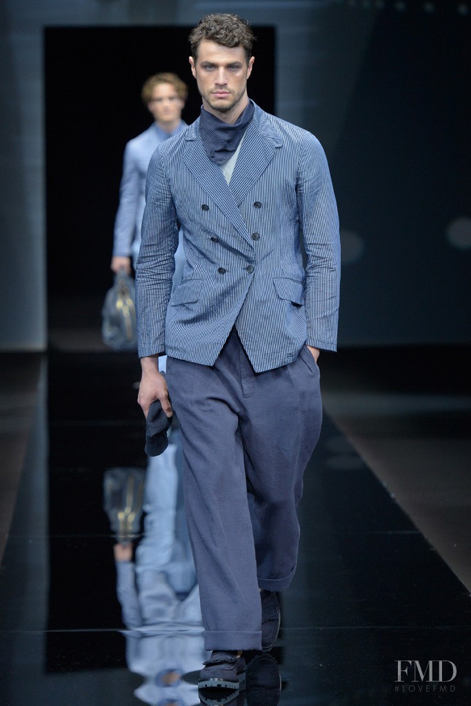 Andy Walters featured in  the Giorgio Armani fashion show for Spring/Summer 2017