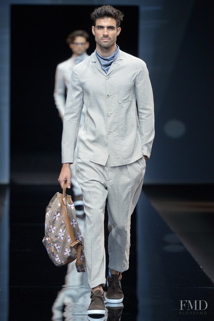Juan Betancourt featured in  the Giorgio Armani fashion show for Spring/Summer 2017