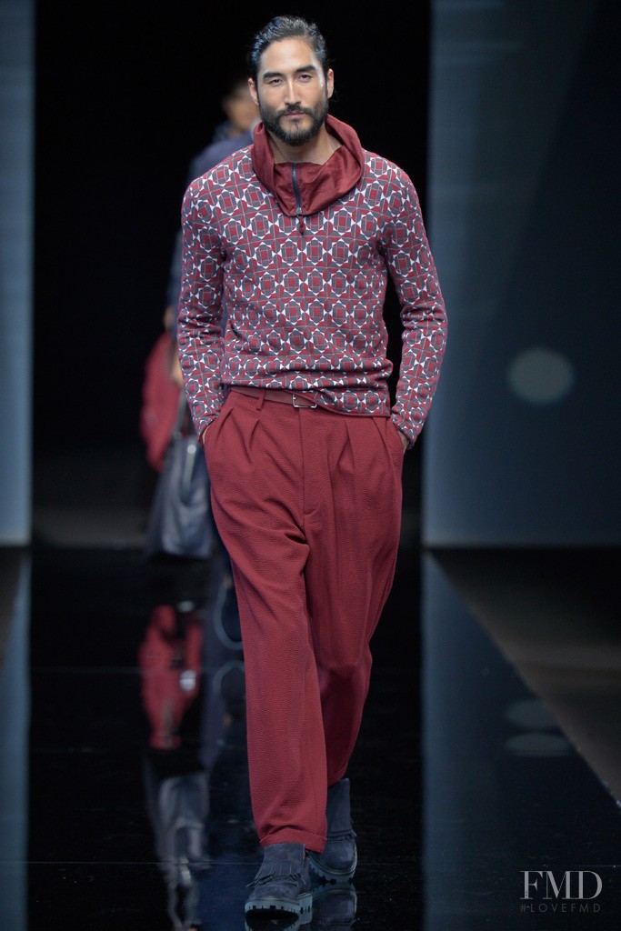 Tony Thornburg featured in  the Giorgio Armani fashion show for Spring/Summer 2017