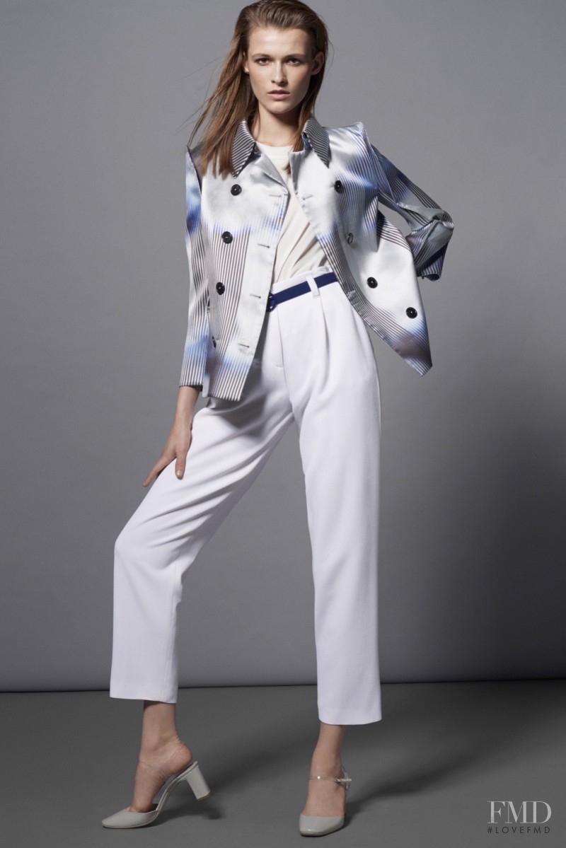 Emma  Oak featured in  the Giorgio Armani lookbook for Resort 2016