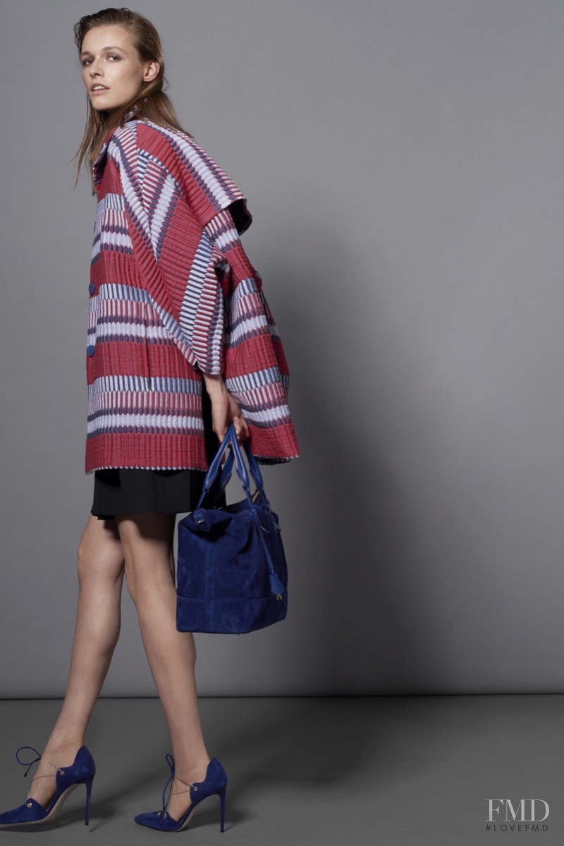 Emma  Oak featured in  the Giorgio Armani lookbook for Resort 2016