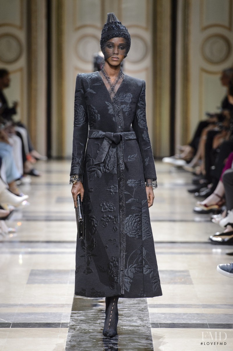 Leila Ndabirabe featured in  the Armani Prive fashion show for Autumn/Winter 2017