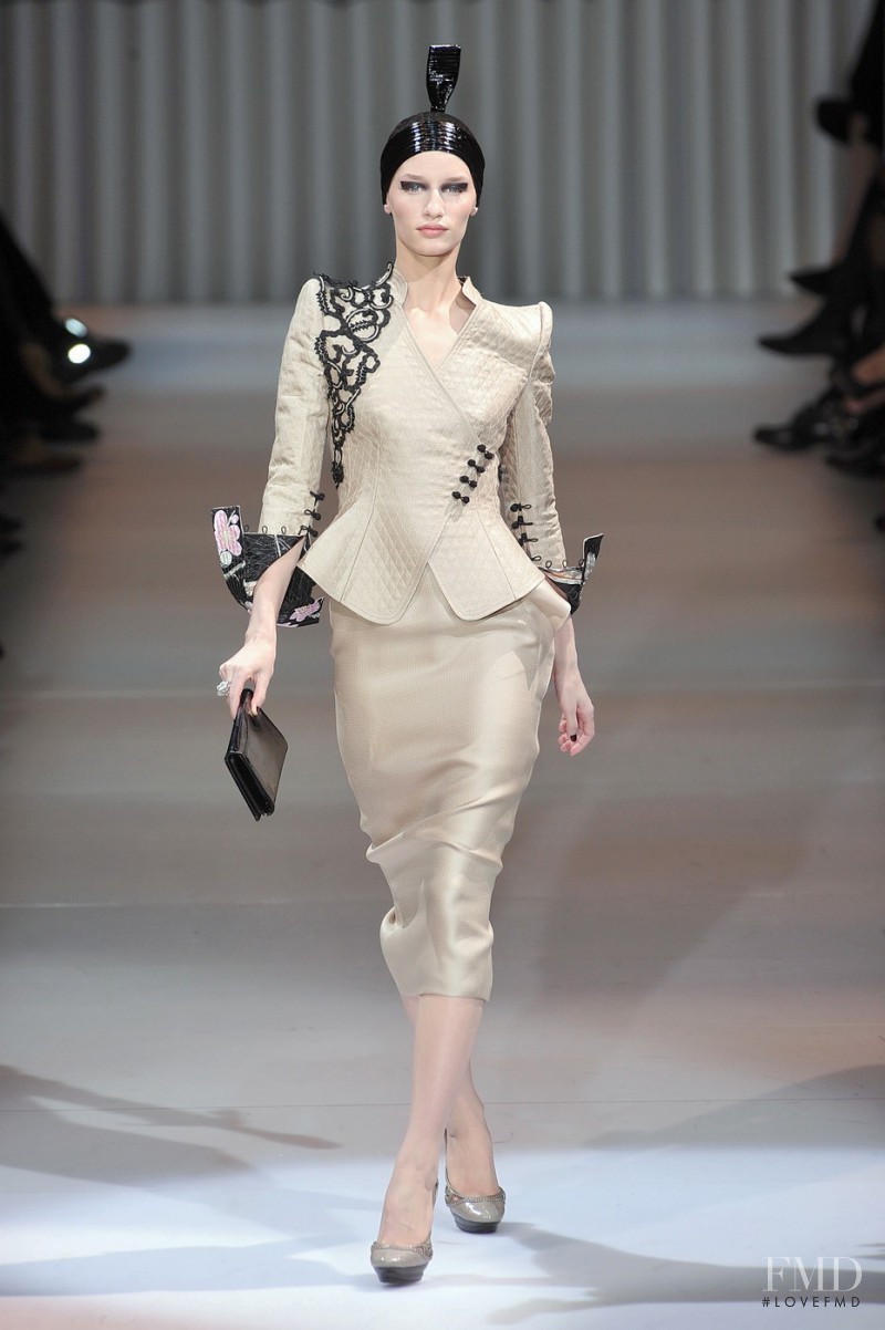 Linda Vojtova featured in  the Armani Prive fashion show for Spring/Summer 2009