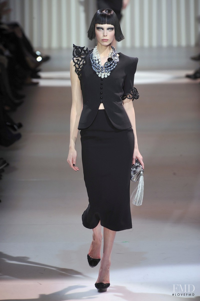 Tanya Dyagileva featured in  the Armani Prive fashion show for Spring/Summer 2009