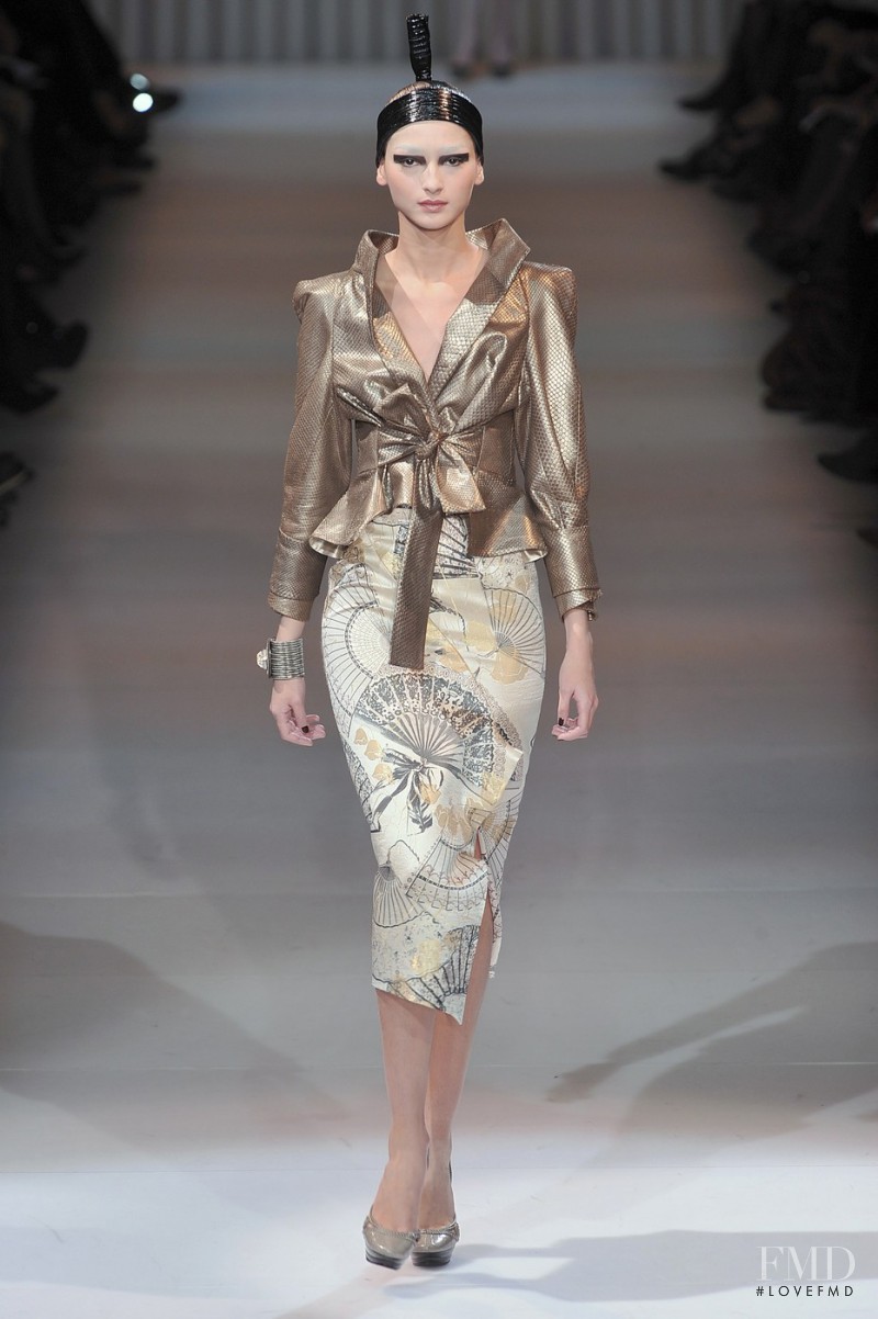 Bruna Tenório featured in  the Armani Prive fashion show for Spring/Summer 2009
