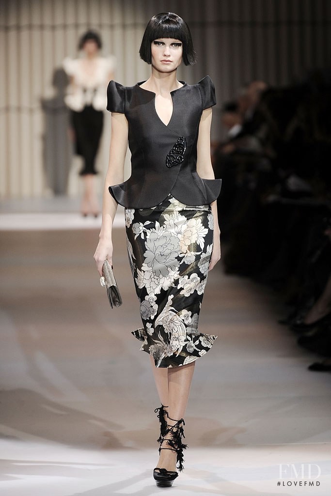 Laura Blokhina featured in  the Armani Prive fashion show for Spring/Summer 2009