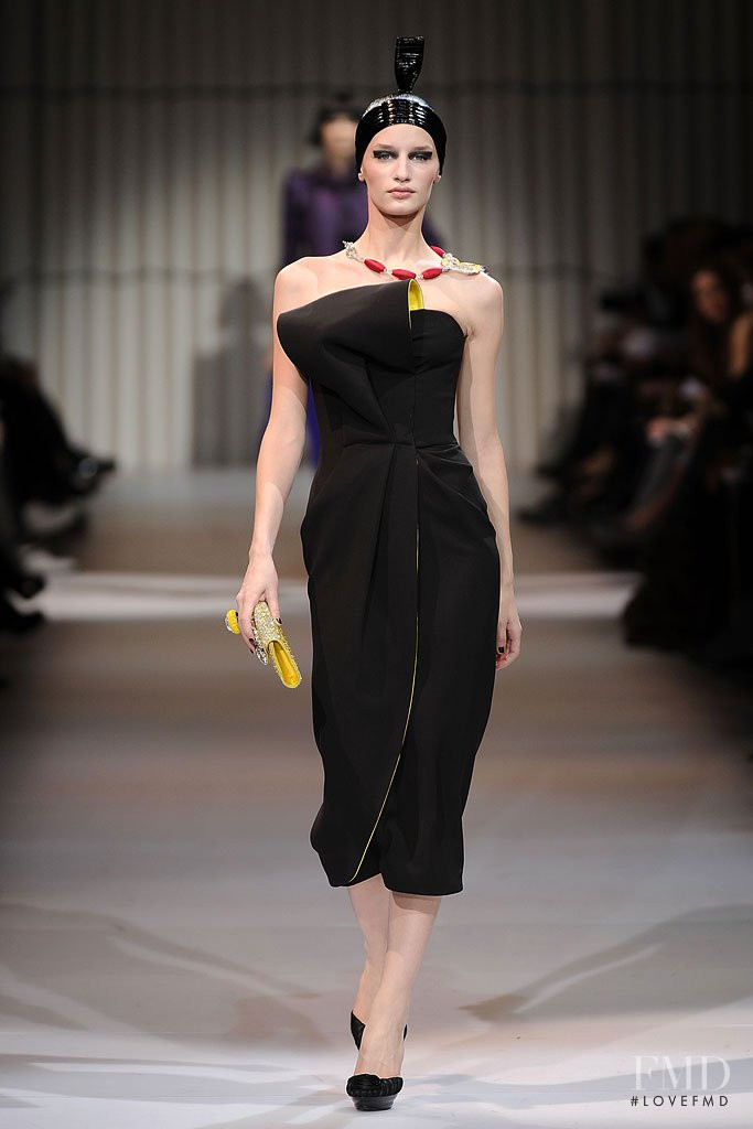 Linda Vojtova featured in  the Armani Prive fashion show for Spring/Summer 2009