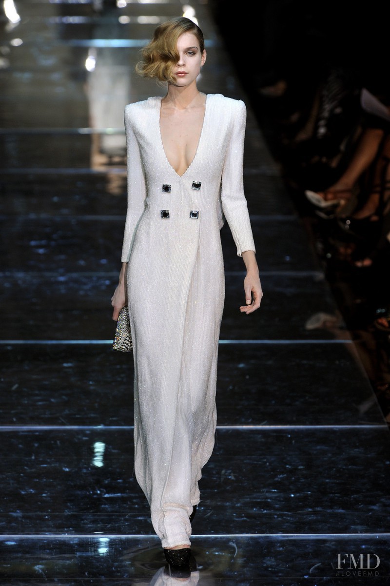 Kim Noorda featured in  the Armani Prive fashion show for Autumn/Winter 2008