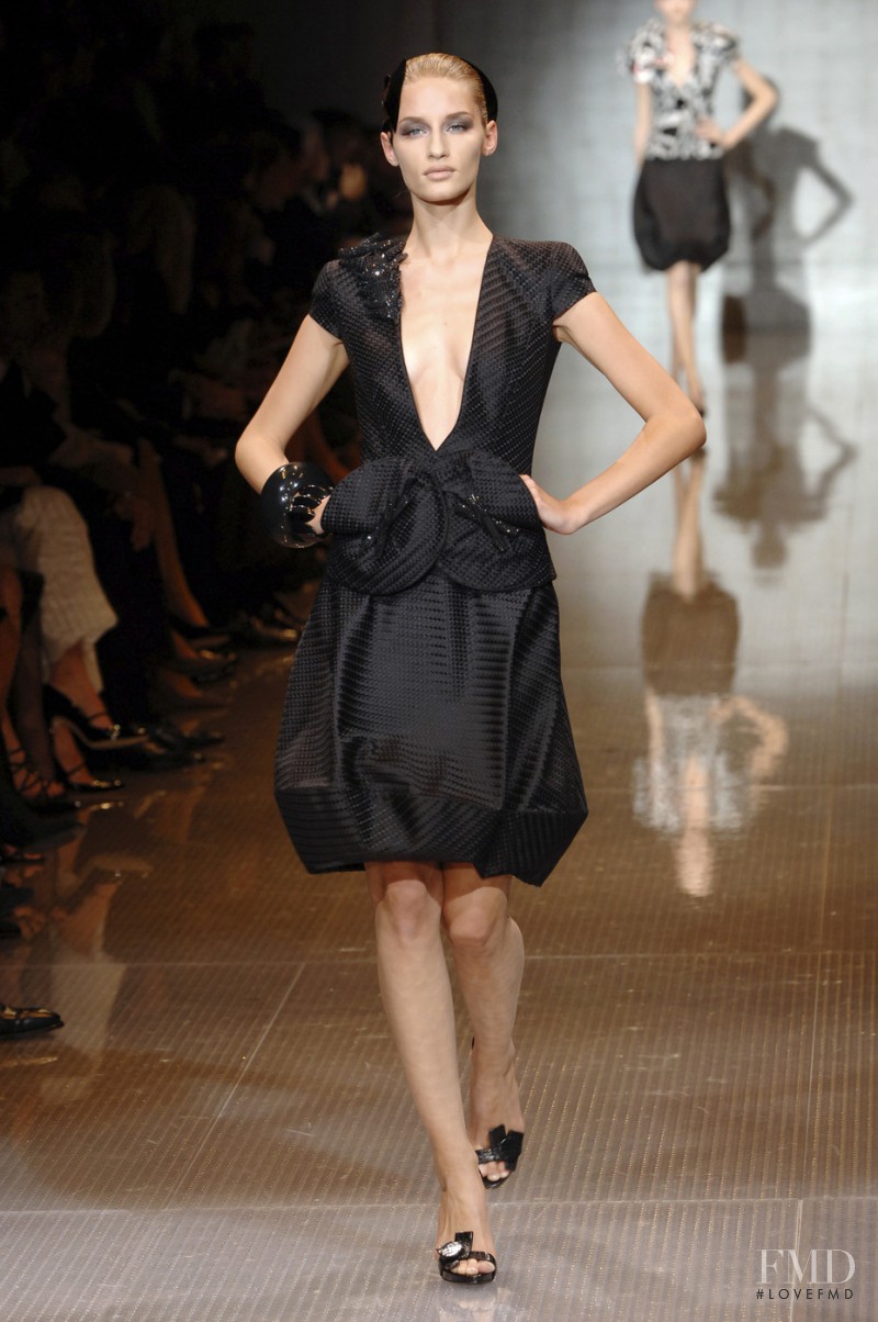 Linda Vojtova featured in  the Armani Prive fashion show for Spring/Summer 2008