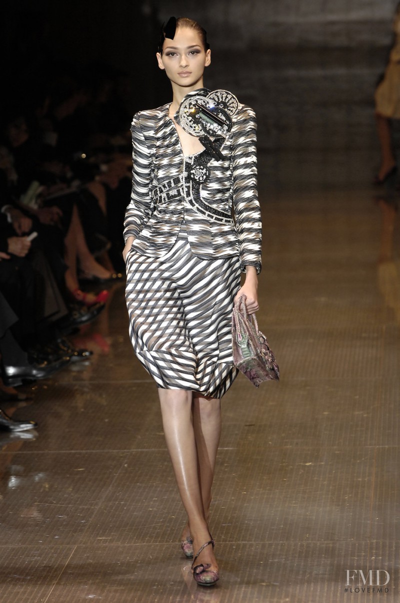 Bruna Tenório featured in  the Armani Prive fashion show for Spring/Summer 2008