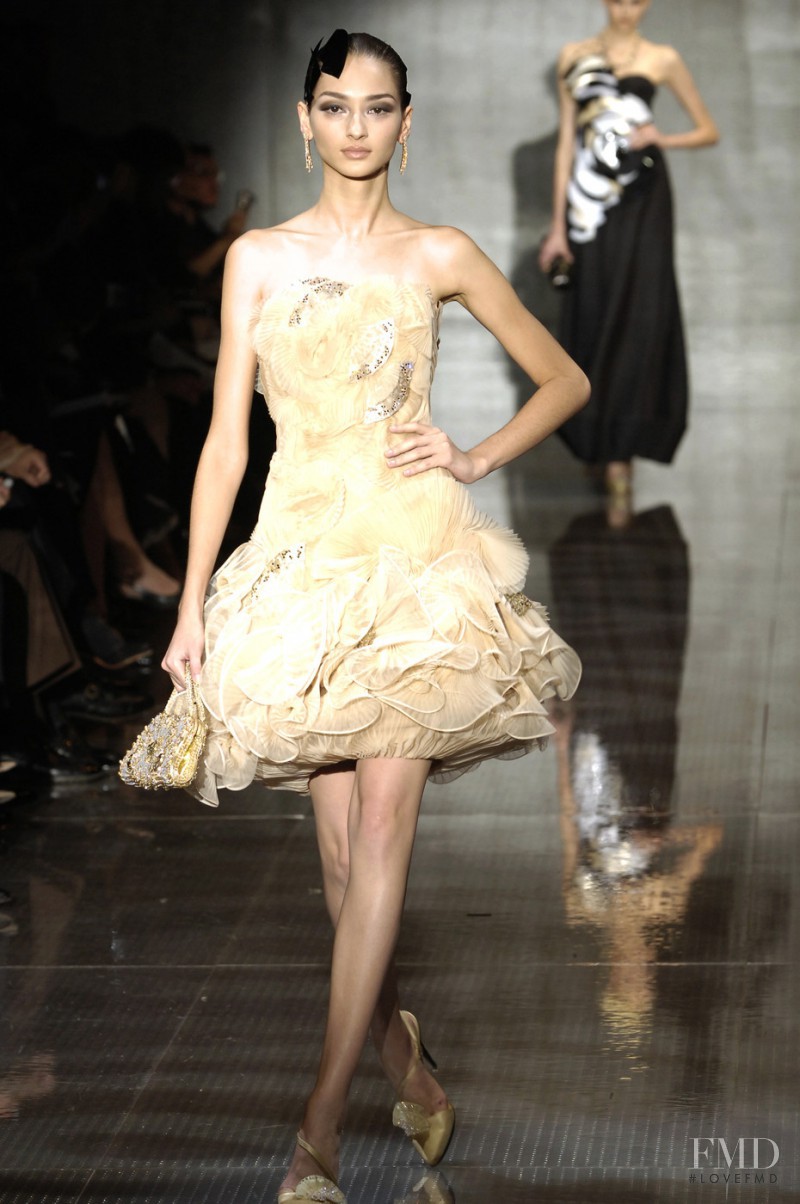 Bruna Tenório featured in  the Armani Prive fashion show for Spring/Summer 2008