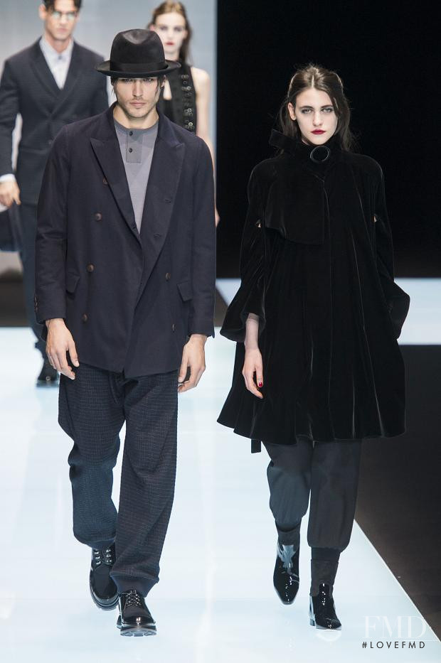 Alessandro Dellisola featured in  the Giorgio Armani fashion show for Autumn/Winter 2016