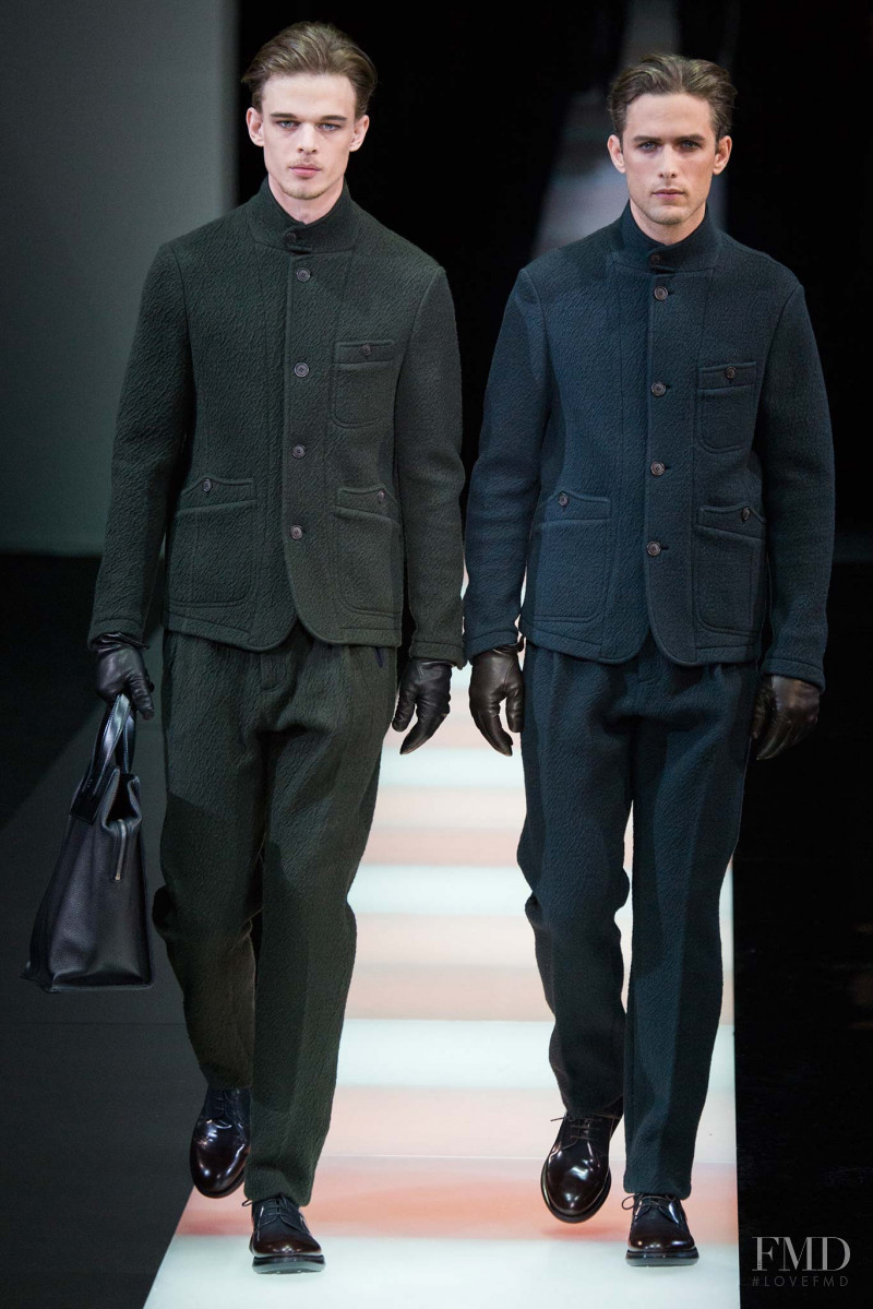 Andre Bona featured in  the Giorgio Armani fashion show for Autumn/Winter 2015