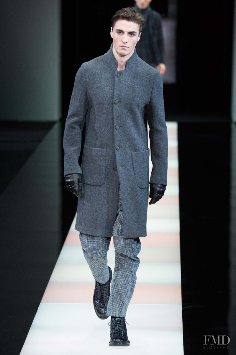 Nikolai Danielsen featured in  the Giorgio Armani fashion show for Autumn/Winter 2015