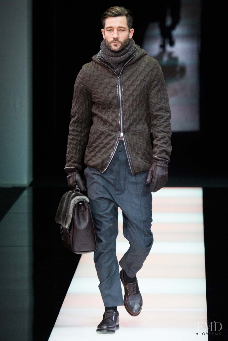 John Halls featured in  the Giorgio Armani fashion show for Autumn/Winter 2015