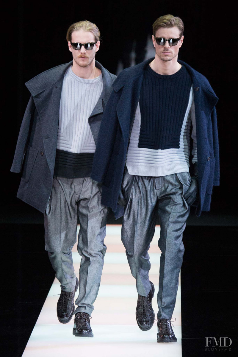 Martin Pichler featured in  the Giorgio Armani fashion show for Autumn/Winter 2015