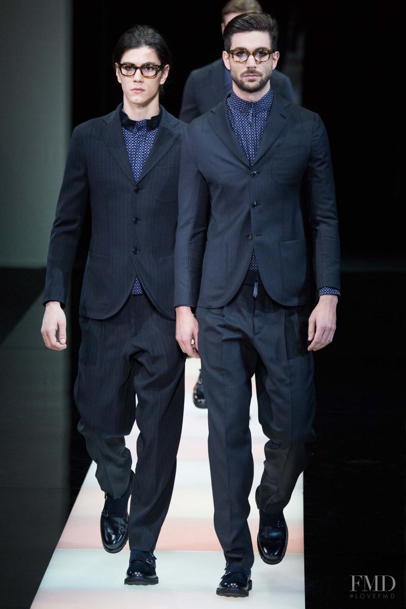 Simone Nobili featured in  the Giorgio Armani fashion show for Autumn/Winter 2015