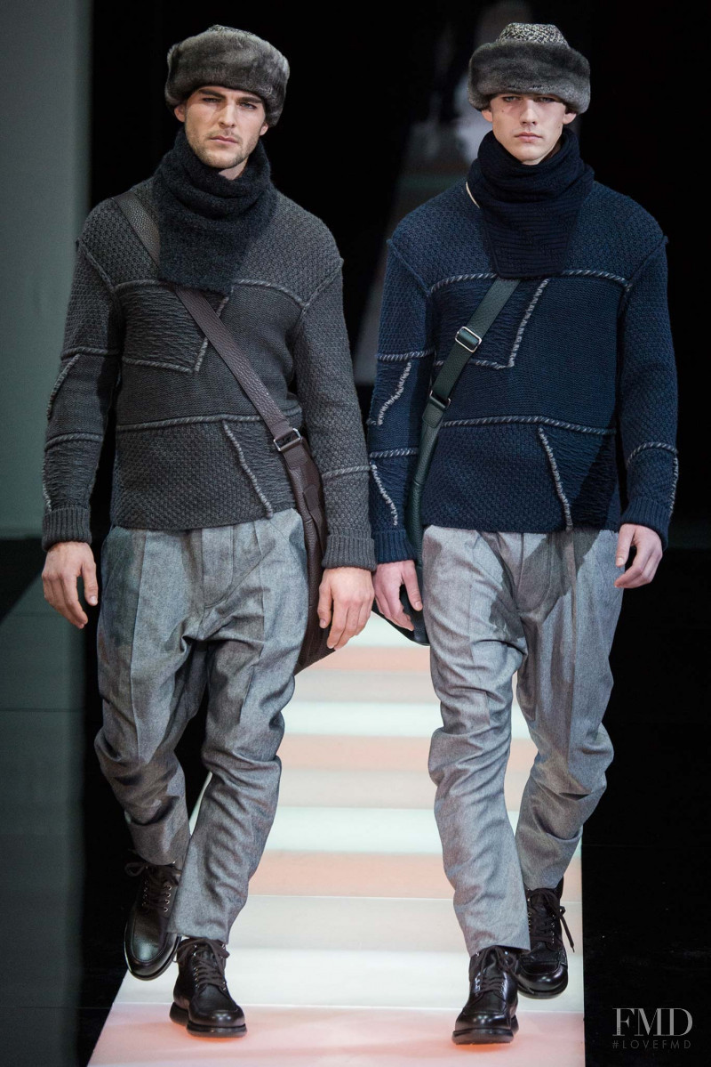 Patrick Kafka featured in  the Giorgio Armani fashion show for Autumn/Winter 2015