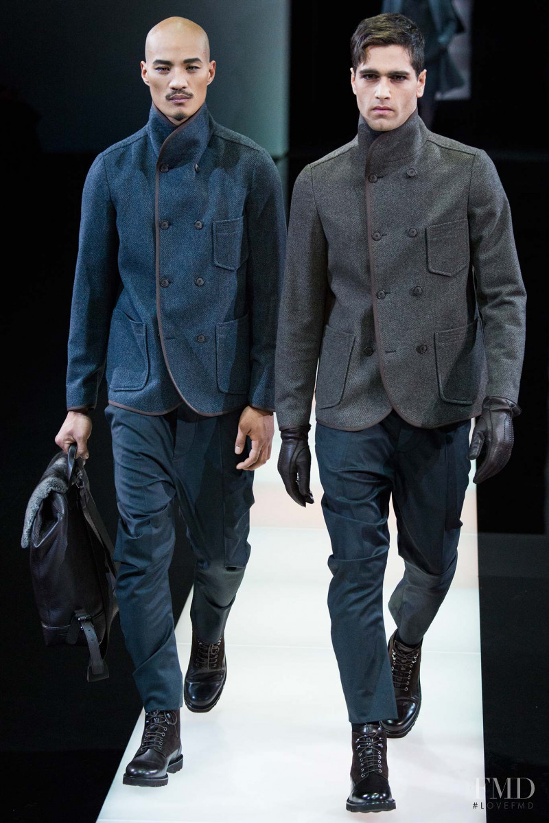Fabio Mancini featured in  the Giorgio Armani fashion show for Autumn/Winter 2015