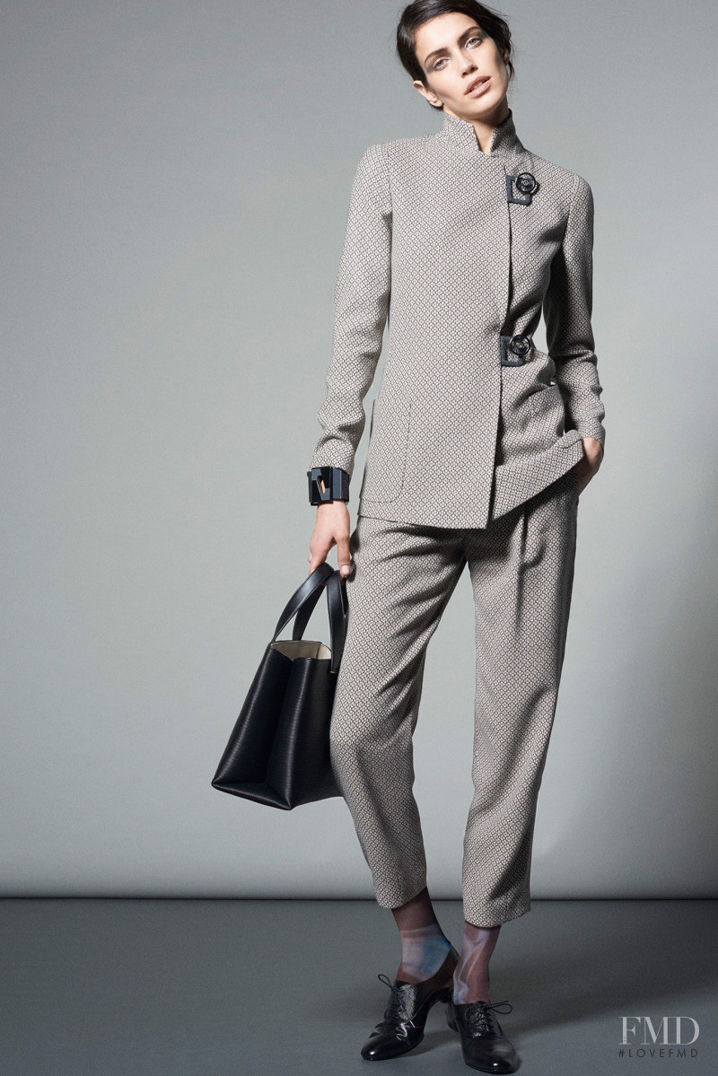 Amanda Brandão Wellsh featured in  the Giorgio Armani lookbook for Pre-Fall 2015