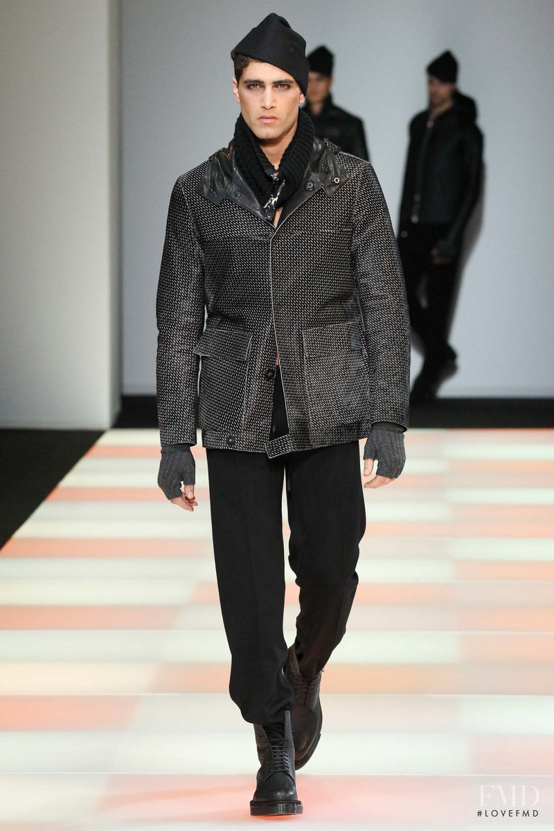 Fabio Mancini featured in  the Emporio Armani fashion show for Autumn/Winter 2015