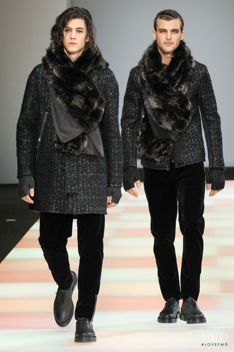 Patrick Kafka featured in  the Emporio Armani fashion show for Autumn/Winter 2015
