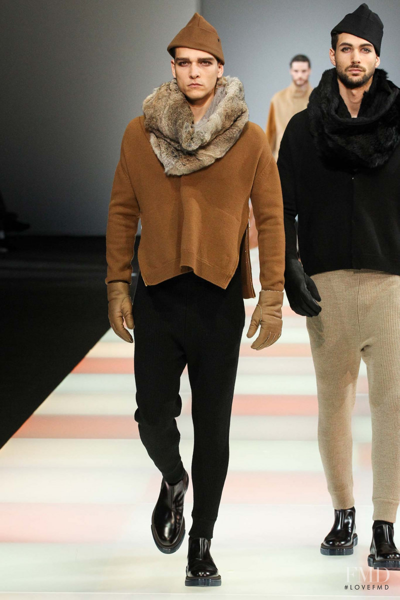 Alexandre Cunha featured in  the Emporio Armani fashion show for Autumn/Winter 2015