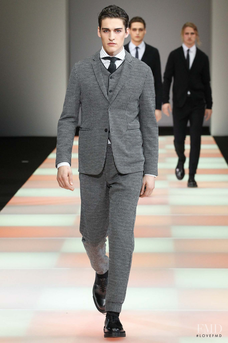 Jarno Boom featured in  the Emporio Armani fashion show for Autumn/Winter 2015