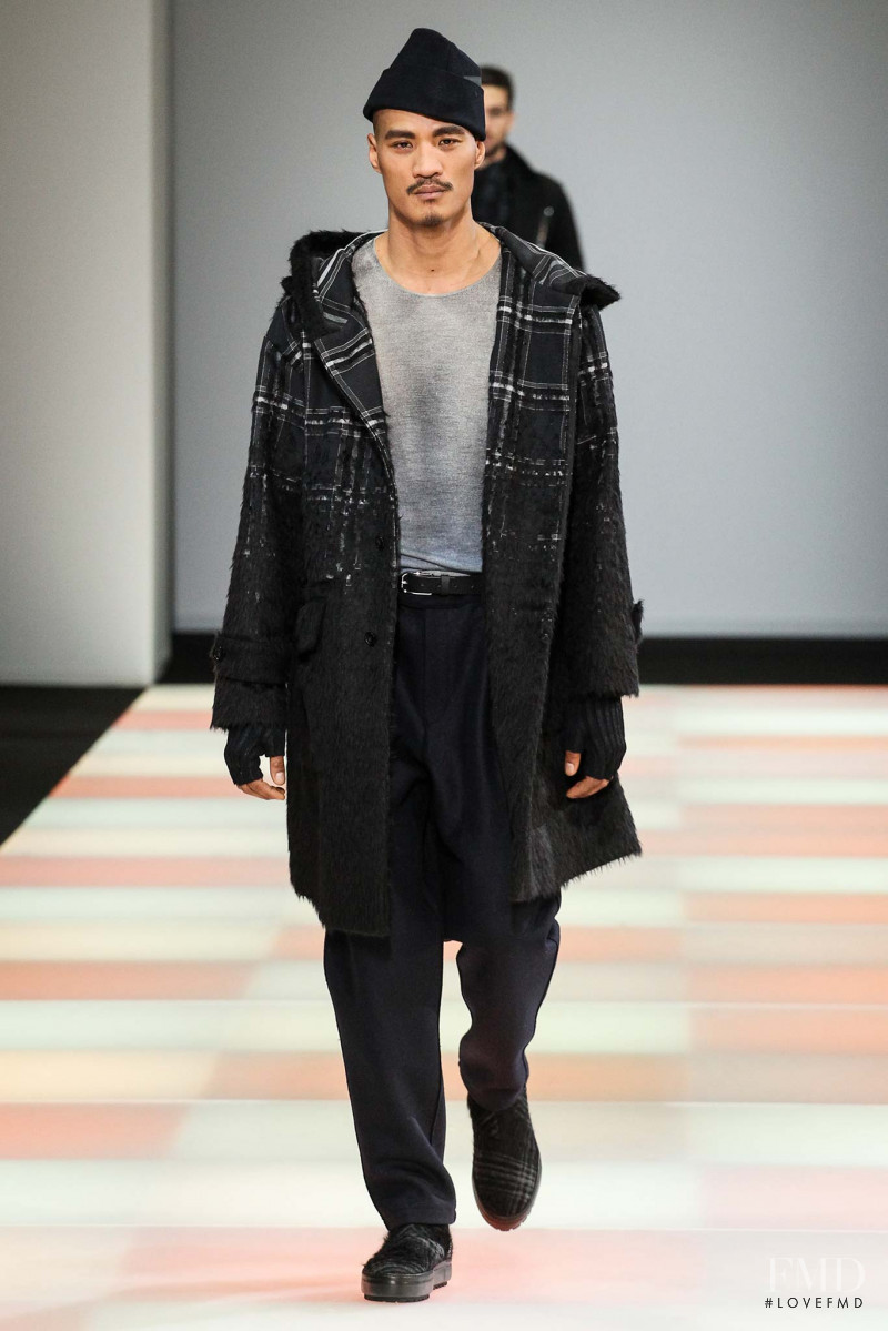 Paolo Roldan featured in  the Emporio Armani fashion show for Autumn/Winter 2015