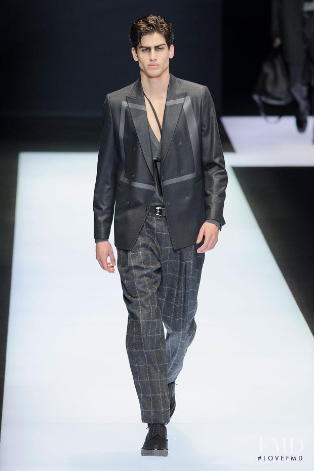 Gerard Sabé featured in  the Emporio Armani fashion show for Autumn/Winter 2016