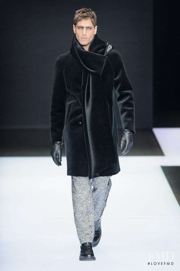 Fabio Mancini featured in  the Emporio Armani fashion show for Autumn/Winter 2016