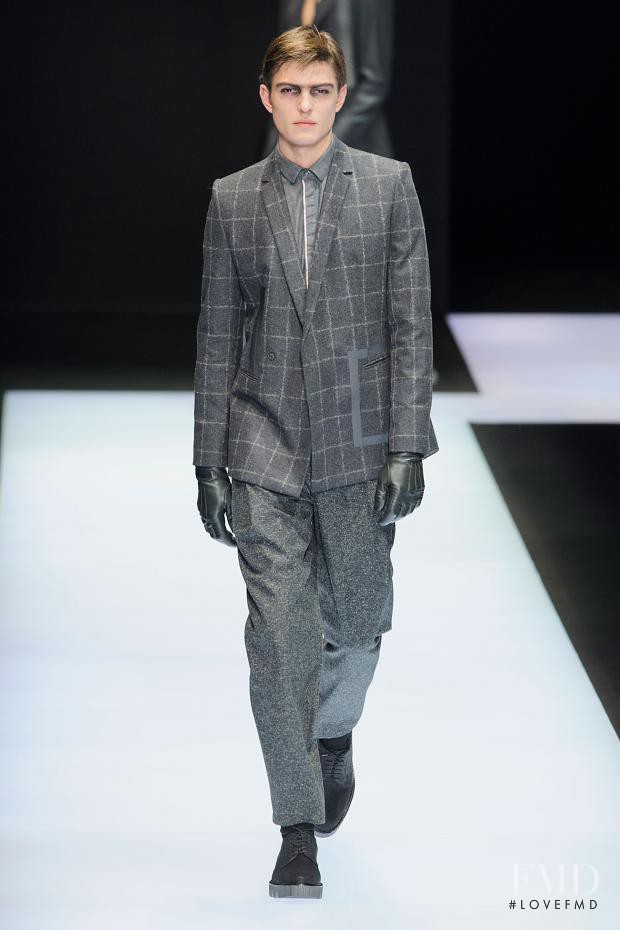 Guerrino Santulliana featured in  the Emporio Armani fashion show for Autumn/Winter 2016