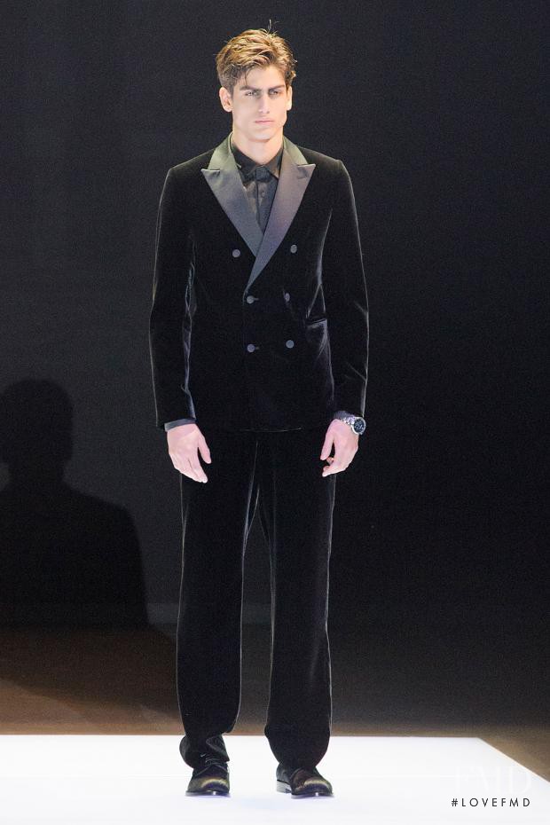 Gerard Sabé featured in  the Emporio Armani fashion show for Autumn/Winter 2016