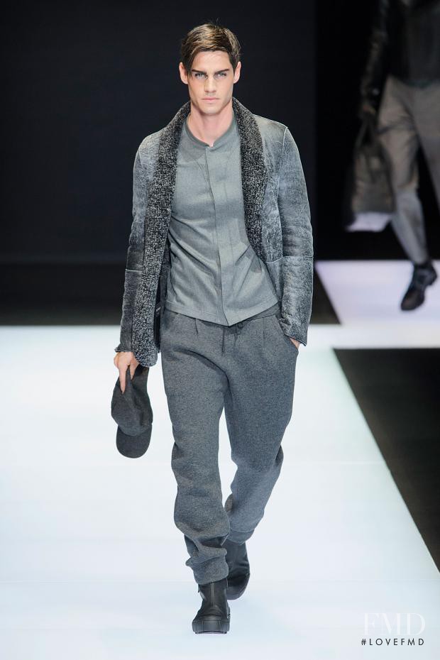 Alessio Wilms featured in  the Emporio Armani fashion show for Autumn/Winter 2016