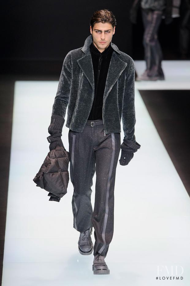 Alessandro Dellisola featured in  the Emporio Armani fashion show for Autumn/Winter 2016