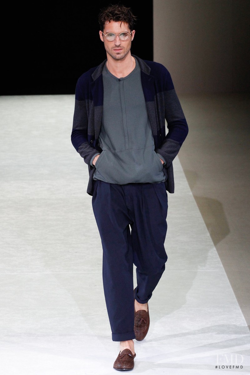 Antonio Navas featured in  the Giorgio Armani fashion show for Spring/Summer 2015