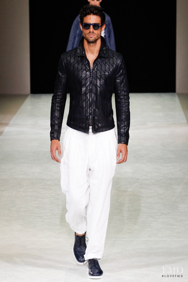 Juan Betancourt featured in  the Giorgio Armani fashion show for Spring/Summer 2015