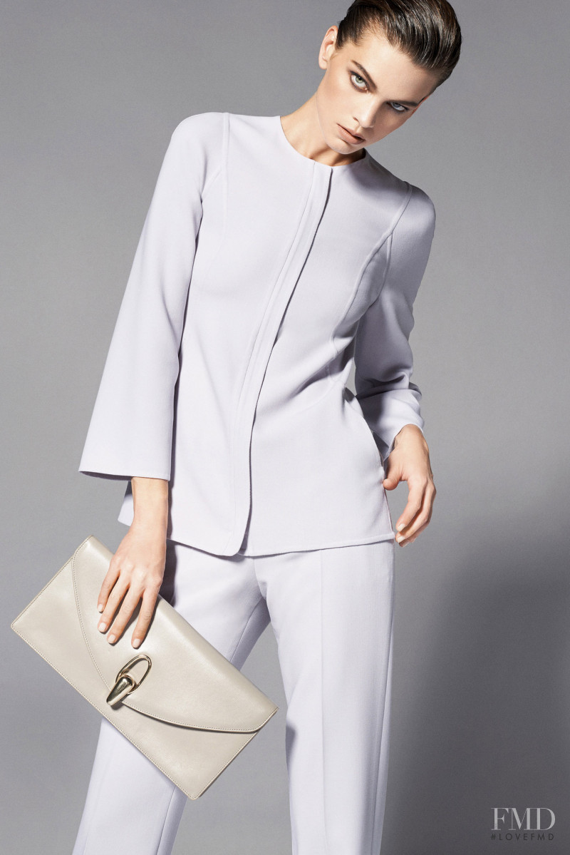 Alexandra Tomlinson featured in  the Giorgio Armani lookbook for Resort 2015